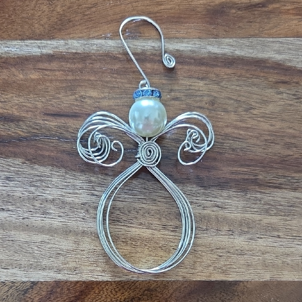 Handcrafted Silver Wire Wrapped Angel Ornament